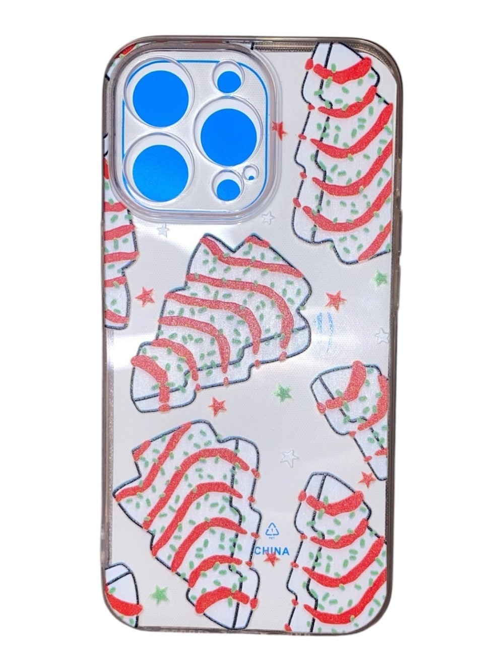 NEW IPHONE 13 PRO PHONE CASE -Little Debbies Christmas Snack Cakes Pattern